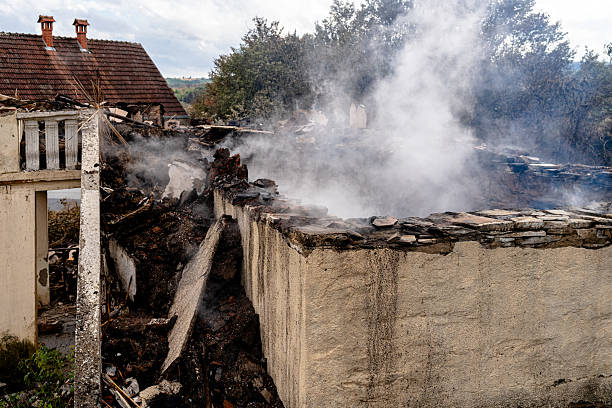 Professional Fire Damage Removal technician working in Roberts, WI